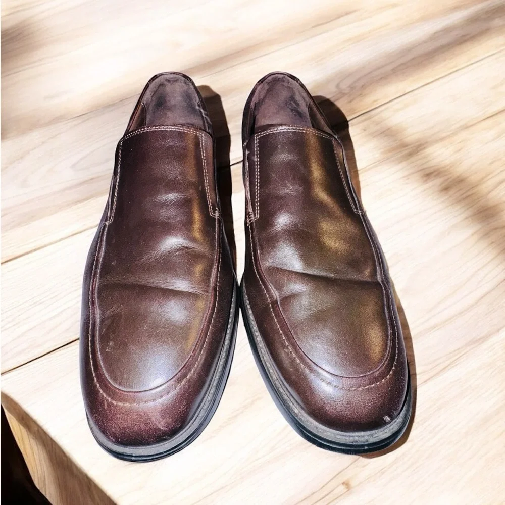 Mephisto Air Jet Double Gore Loafers Dark Brown Size 10 EUC